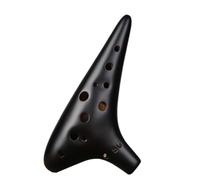 Ocarina 12-hole SG-tuned Ocarina Made Of Ceramic Professional Crackle Smoked Flute Beginner Instrument(Dark red)