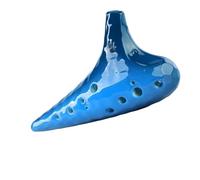 Ocarina 12-hole Treble G Beginner Sea Wave 12-hole Ocarina SG Tune With Lanyard And Protective Bag(Blue)