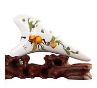 Ocarina 12-hole Treble G Key Playing Ocarina Smoked Hand-painted Pattern (Color : 3)