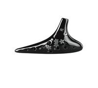 Ocarina 12 Holes Black Pottery Porcelain Professional Alto Soprano C F Musical Instruments Handmade Dolomite Ceramics (Color : SC 1)