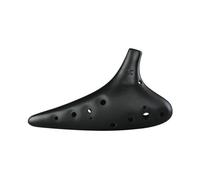 Ocarina 12 Holes Black Pottery Porcelain Professional Alto Soprano C F Musical Instruments Handmade Dolomite Ceramics (Color : AC 4)