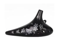 Ocarina 12 Holes Black Pottery Porcelain Professional Alto Soprano C F Musical Instruments Handmade Dolomite Ceramics (Color : AC 6)