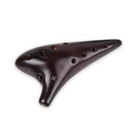 Ocarina 12 Note Middle C Ceramic Instrument Carrying Case For Beginners(BROWN)