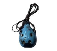 Ocarina 1pc 6 Hole Ceramic Mini Ocarina Crafts Musical Instruments(Light Blue)