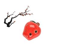 Ocarina 6 Hole Abstract Beginner Instrument Playing Singing Porcelain Flute(2)