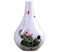 Ocarina， 6-hole Alto C For Beginners To Learn Clay Ocarina, Creative Vase Shape Hand-painted Flower Pattern Musical Instrument(White C)