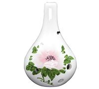 Ocarina， 6-hole Alto C For Beginners To Learn Clay Ocarina, Creative Vase Shape Hand-painted Flower Pattern Musical Instrument(White E)