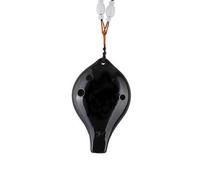 Ocarina 6-hole Beginner 6-hole Mid-tone AC-tuned SG-tuned Black Pottery Professional Ceramic Musical Instrument(AC 1)