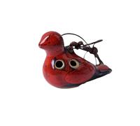Ocarina 6 Hole Ocarina Bird Shaped Ceramic Ocarinas Instrument for Beginner Decor(Red)