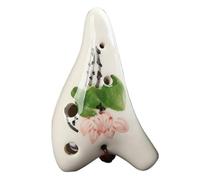 Ocarina 6 Hole Small Ocarina Soprano C Tone Beginner Ocarina Teaching Ocarina Ceramic Pendant (Color : 05)