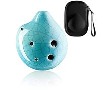 Ocarina 6 Hole Strawfire Triforce Ocarina - Legend of Zelda Ceramic Ocarina (Ocarina 6 Hole -Blue)