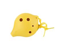 Ocarina 6 Hole Treble SC Beginner Practice Professional Ocarina Ceramic Instrument(Yellow)
