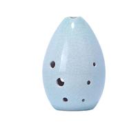 Ocarina 8 Hole F Tone Crack Clay Professional Performance Beginner Ceramic Ocarina Portable Handheld Flute Instrument(Blue)