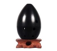 ocarina 8 Hole Pear-shaped Black Pottery Student Beginner's Introduction To Playing The Musical Instrument (Color : F major C major 017)