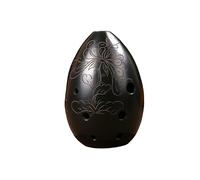 ocarina 8 Hole Pear-shaped Black Pottery Student Beginner's Introduction To Playing The Musical Instrument (Color : F key 013)