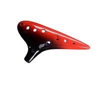 Ocarina Alto AC Key Ocarina 12 Holes Gradient Red Handmade