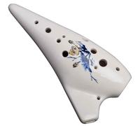 Ocarina Alto C Key Ceramic 12 Hole Glazed National Wind Instrument Adult Beginner