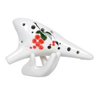 Ocarina Beginner Ocarina 12-hole Alto C Six-hole AC Ocarina Professional National Musical Instrument Tao Xun Sheng(Red)