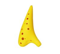 Ocarina Beginner Practice Special Instrument 12 Hole AC Tune Alto Ocarina Ceramic Instrument(2yello)