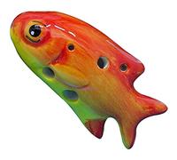 Ocarina， Beginner To Learn 4-hole Tweeter Ceramic Small Ocarina(Golden Fish)