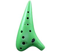 Ocarina， Beginner's 12-hole Alto C Anti-drop Plastic Ocarina, Students Practice Submarine Style Wind Instruments(Green)