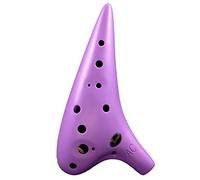 Ocarina， Beginner's 12-hole Alto C Anti-drop Plastic Ocarina, Students Practice Submarine Style Wind Instruments(Purple)