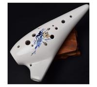 Ocarina Beginner's C-tone Ceramic 12-hole Ocarina Glazed National Wind Instrument With Ocarina Bag + Hanging Rope + Base