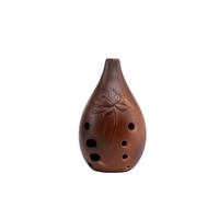 Ocarina Beginner's introduction to ten-hole xun ancient xun purple sand ocarina instrument E key F key G key (Color : F key)