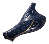 Ocarina, Beginners Practice 12-hole Alto F Ceramic Ocarina, Chinese Retro Armor-shaped Playing Wind Instruments