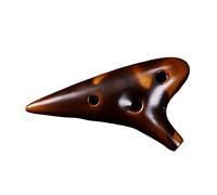 Ocarina Ceramic Flute With Twelve Holes Alto C Smoked Ocarina With 12 Holes