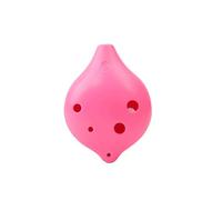 Ocarina Ceramic Instrument 12 Hole Alto AC Ocarina For Beginners In The Key Of C(Pink 6-hole AC flat mouth model)