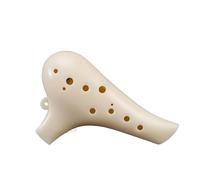 Ocarina Ceramic Instrument 12 hole alto C AC ocarina for beginners(White)