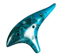Ocarina Ceramic Instrument 12 Hole Natural Ocarina In The Key Of Middle C For Beginners(Blue)