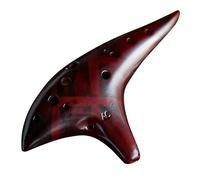 Ocarina Ceramic Instrument 12 Hole Ocarina Alto C Key Suitable For Music Lovers And Beginners(Light Brown)