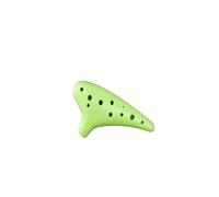 Ocarina Ceramic Instrument 12 hole SC key high pitch C ocarina teaching beginners to play musical instruments(Blue)