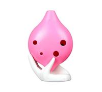 Ocarina Ceramic Instrument 6 Hole Ocarina AC Alto C Key Beginner Music Lover Playing Instrument(Pink)