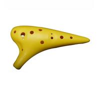 Ocarina Ceramic Instrument 6 Hole Ocarina Alto AC Tuning Beginner Instrument(Yellow)