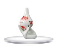 Ocarina Ceramic Instrument 6 Hole Ocarina Instrument In The Middle C Key Suitable For Beginners(Red)