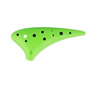Ocarina Ceramic Instrument Beginners' introductory practice and teaching of playing the 12 hole ocarina instrument(Green)