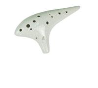 Ocarina Ceramic Instrument Ocarina 12 hole Alto C Key Suitable for Professionals and Beginners(White)