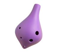 Ocarina Ceramic Instrument Ocarina 6 Hole Alto C Key Beginner Practice Instrument(Purple)