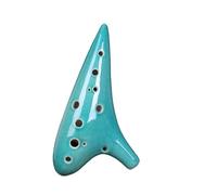 Ocarina Ceramic Musical Instrument Ocarina 12 Holes Beginner Performance Alto C AC Adult Ocarina(Cyan)