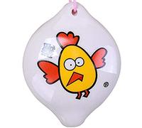 Ocarina， Chinese 12 Zodiac 4-hole SC Ceramic Ocarina, Creative Cartoon Animal Pattern Circular Wind Instrument(White J)