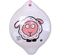 Ocarina， Chinese 12 Zodiac 4-hole SC Ceramic Ocarina, Creative Cartoon Animal Pattern Circular Wind Instrument(White H)