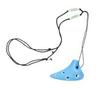 Ocarina Compact 6 Hole Ocarina Built Dolomite Small Size Easy to Play Beautiful Sound Beginner Friendly(Blue)