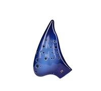 Ocarina Double Ocarina Three Tube AC Tune Alto Beginner Playing Glaze(Galaxy blue)