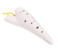 Ocarina Flute 12 Hole Treble C Ceramic Wind Instruments White Crack Ocarina With Lanyard ocarina instrument