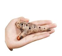 Ocarina Flute 12 Hole Triple Ceramics Ocarina Transverse Flute Decoration Musical Instruments (Color : 02)