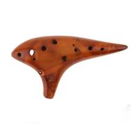 Ocarina Iniciantes 12 Holes Alto ToneC Ceramic Ocarina With Song Book Neck Cord Carry Bag Nstrument Beginners(Yellow)