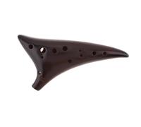 Ocarina Iniciantes 12 Holes Alto ToneC Smoked Burn Ceramic Ocarina Beginners With Song Book Neck Cord Carry Bag(Smoked Burn)